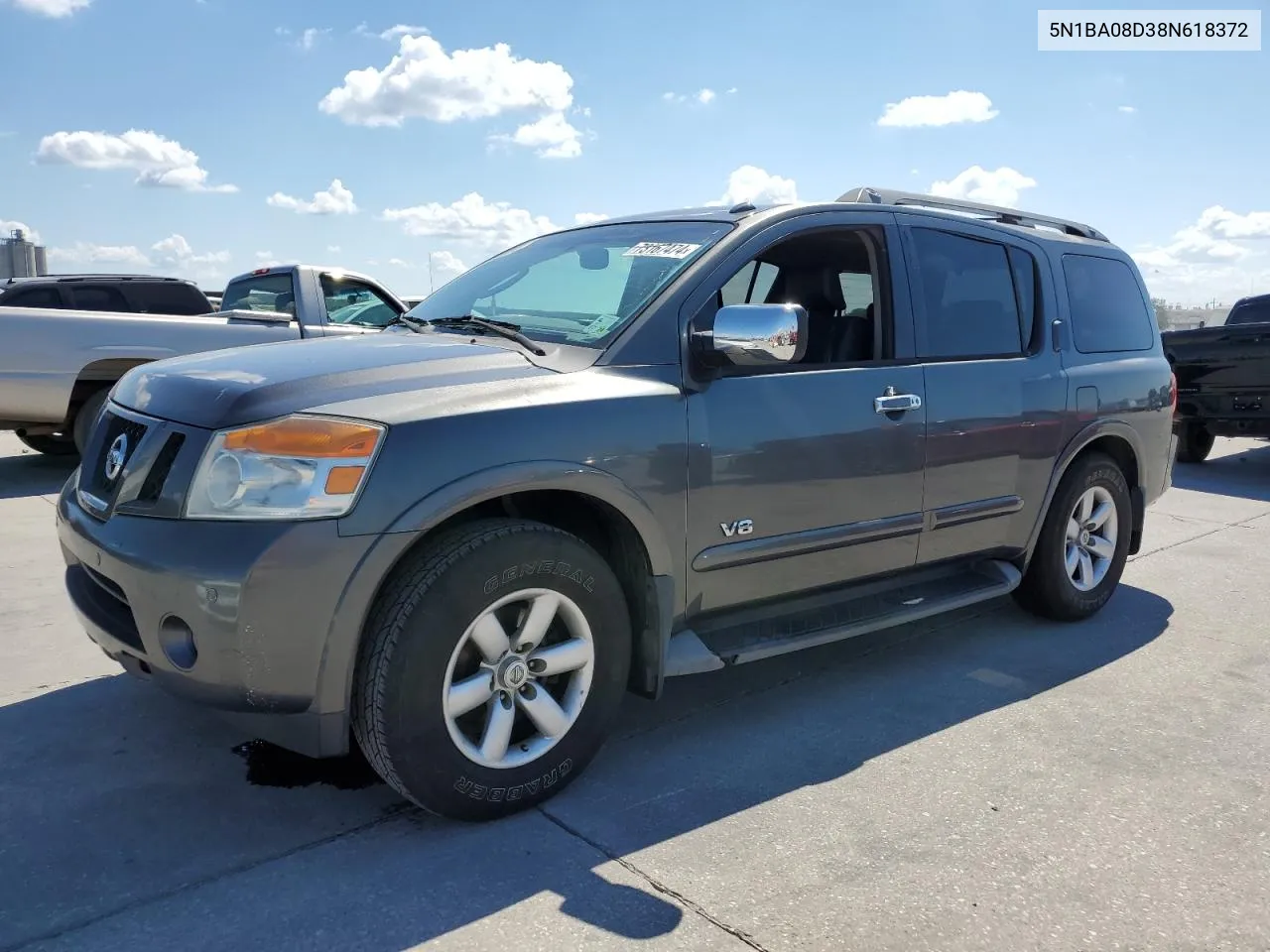 2008 Nissan Armada Se VIN: 5N1BA08D38N618372 Lot: 73167474