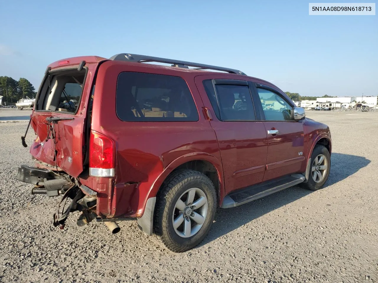 2008 Nissan Armada Se VIN: 5N1AA08D98N618713 Lot: 74896474