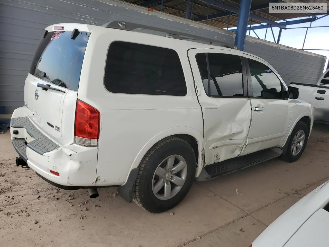 2008 Nissan Armada Se VIN: 5N1BA08D28N625460 Lot: 75030394