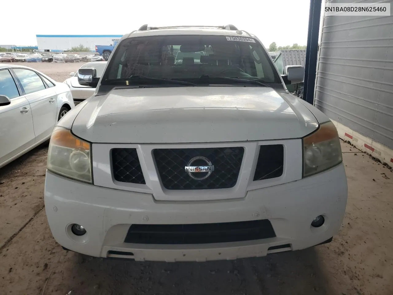 2008 Nissan Armada Se VIN: 5N1BA08D28N625460 Lot: 75030394