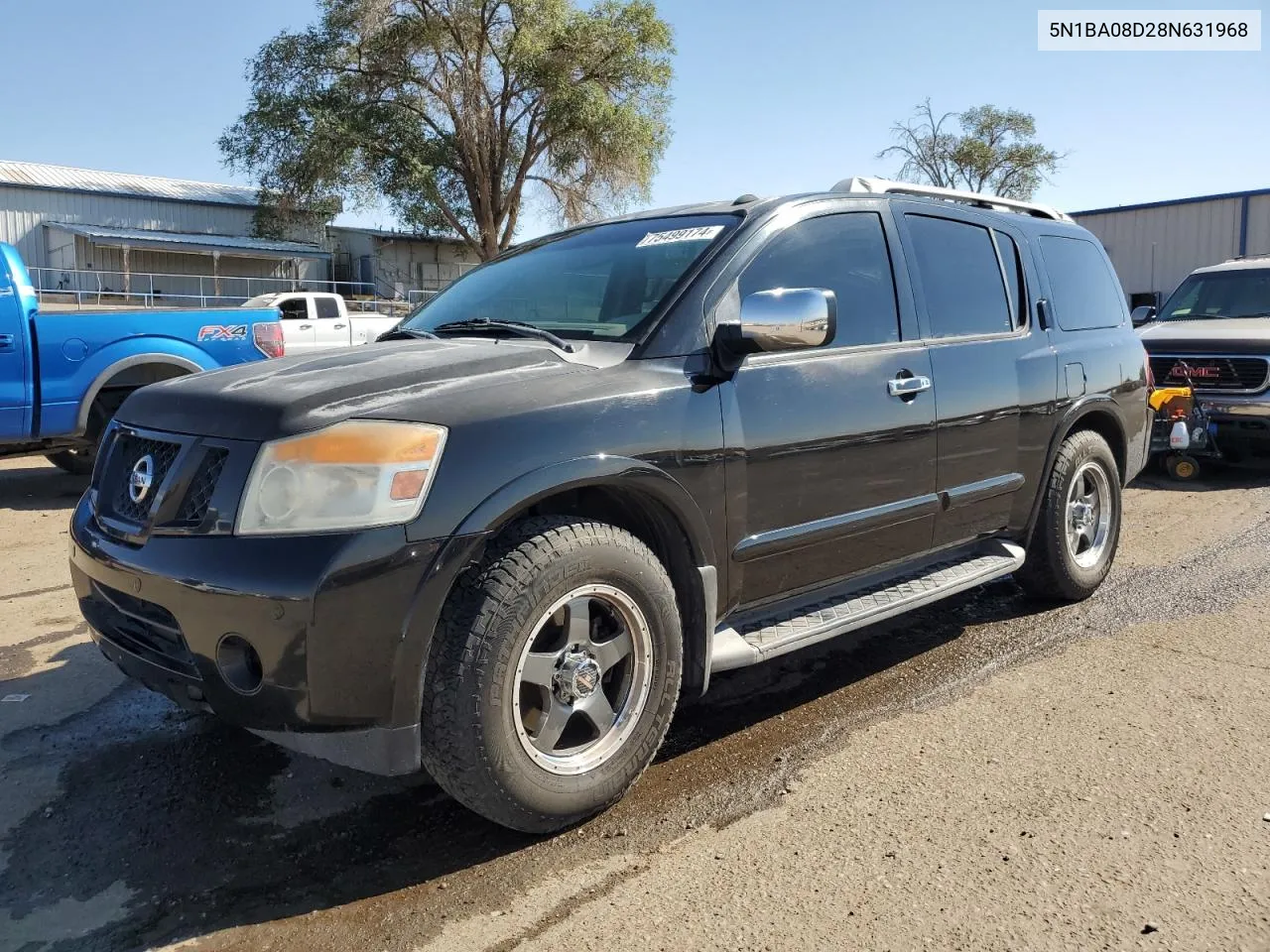 2008 Nissan Armada Se VIN: 5N1BA08D28N631968 Lot: 75499174