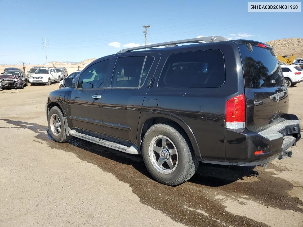 2008 Nissan Armada Se VIN: 5N1BA08D28N631968 Lot: 75499174