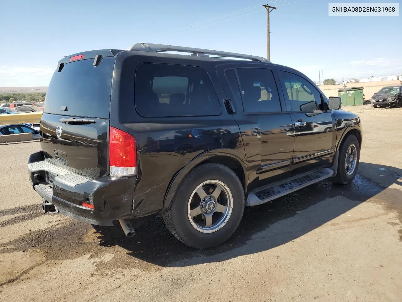 2008 Nissan Armada Se VIN: 5N1BA08D28N631968 Lot: 75499174