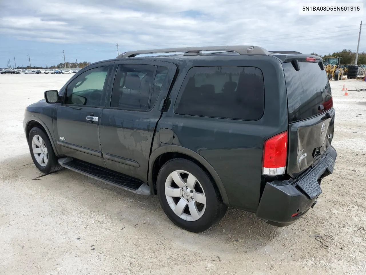 2008 Nissan Armada Se VIN: 5N1BA08D58N601315 Lot: 76237124