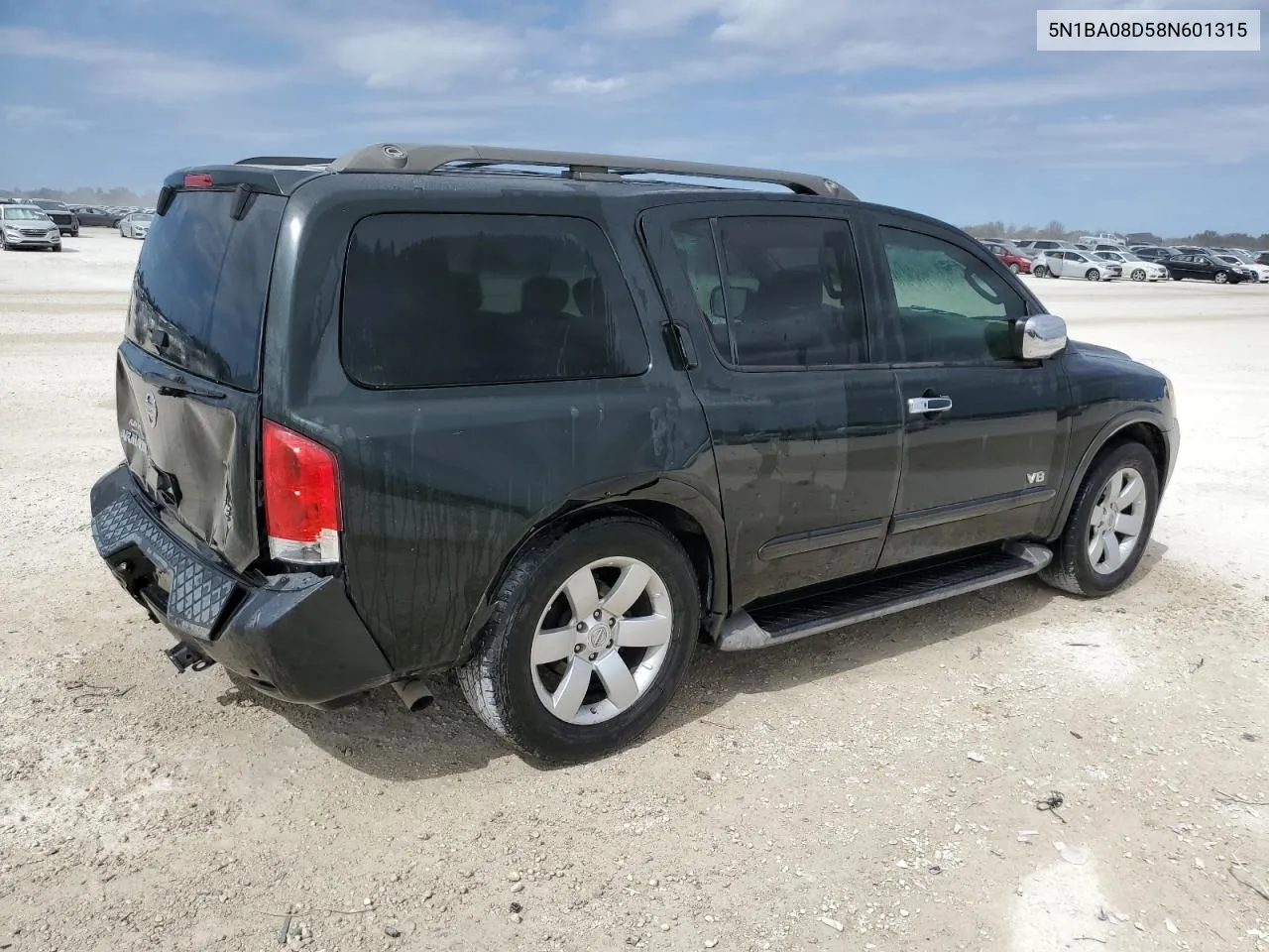 2008 Nissan Armada Se VIN: 5N1BA08D58N601315 Lot: 76237124