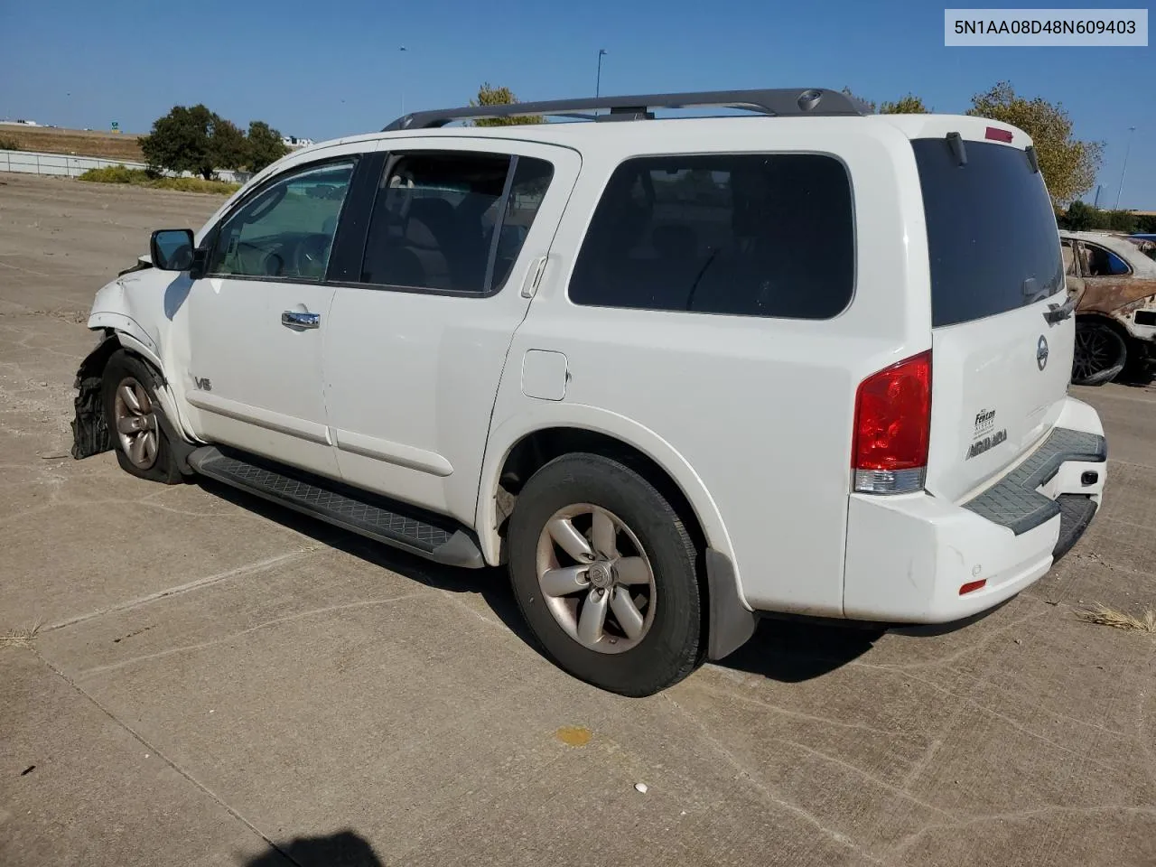 2008 Nissan Armada Se VIN: 5N1AA08D48N609403 Lot: 76321624