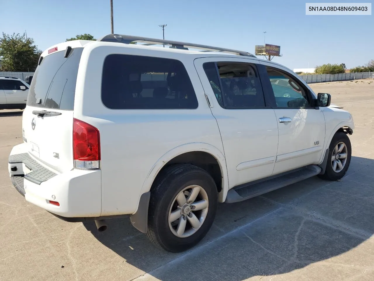 2008 Nissan Armada Se VIN: 5N1AA08D48N609403 Lot: 76321624