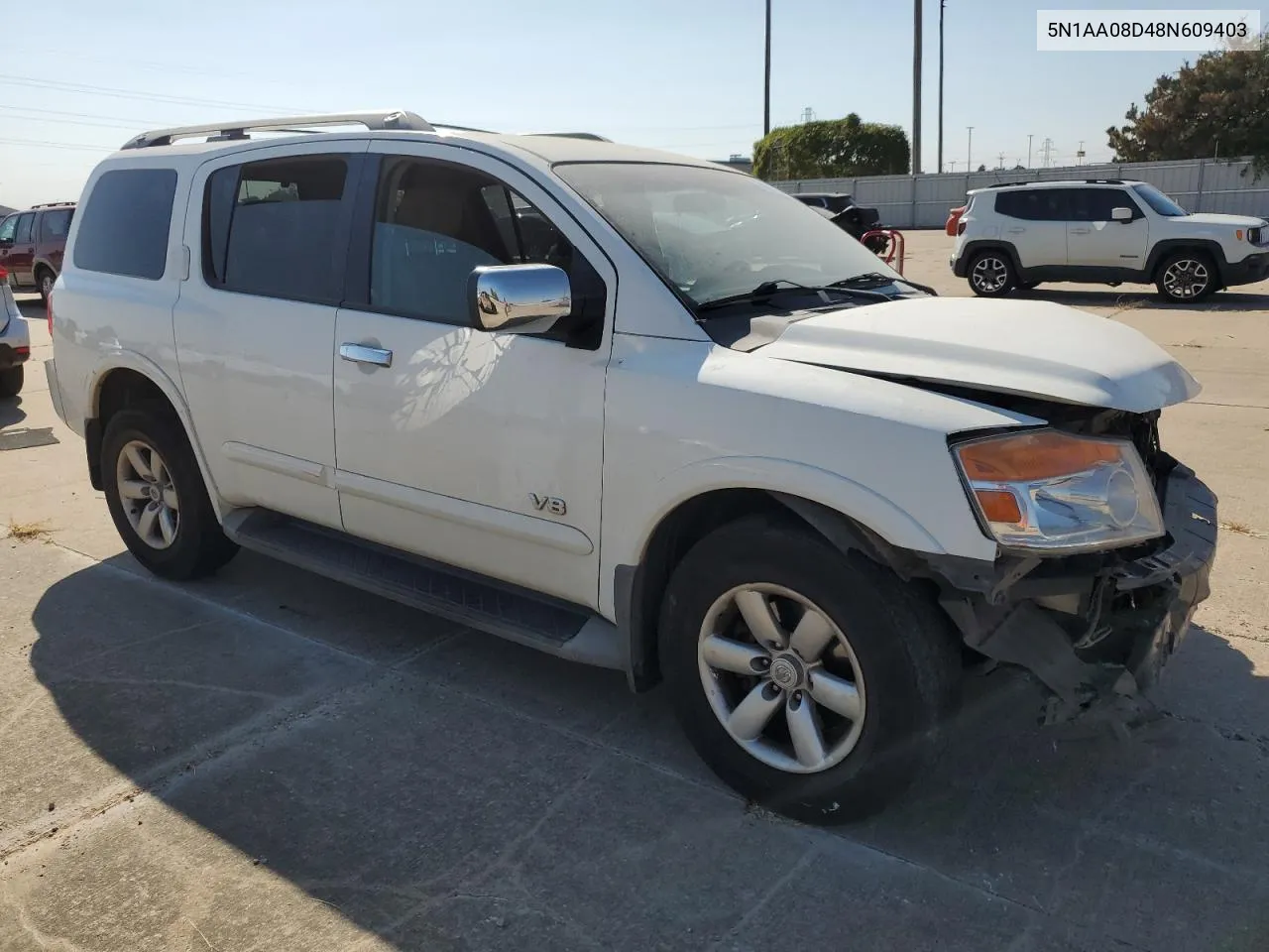 2008 Nissan Armada Se VIN: 5N1AA08D48N609403 Lot: 76321624