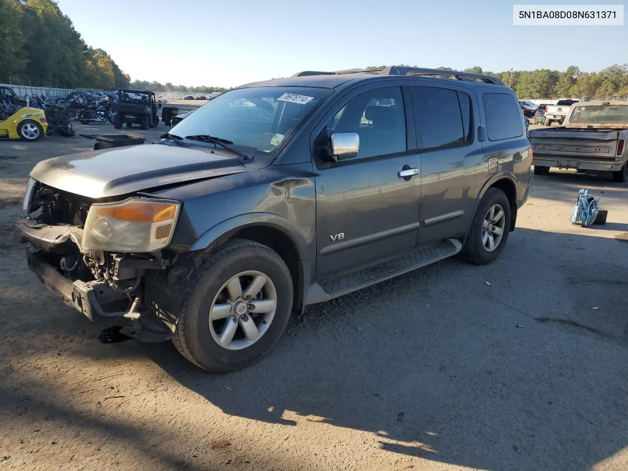 2008 Nissan Armada Se VIN: 5N1BA08D08N631371 Lot: 76976114