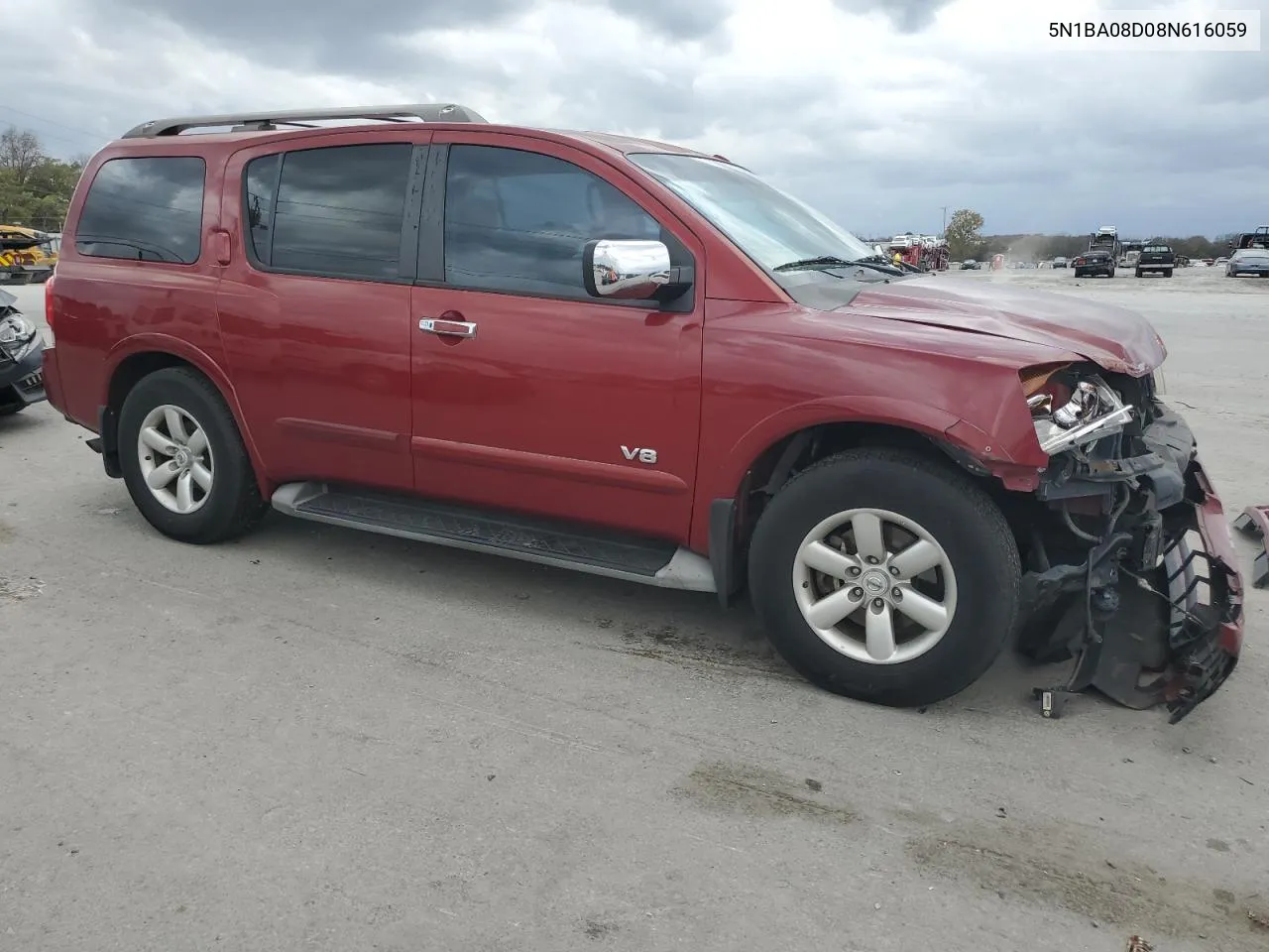 2008 Nissan Armada Se VIN: 5N1BA08D08N616059 Lot: 78608074