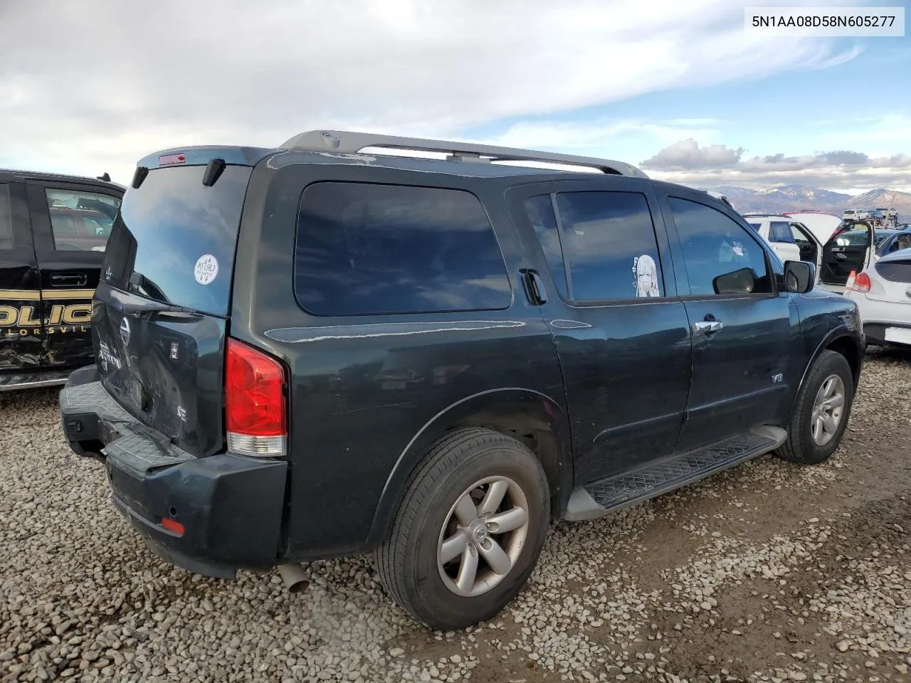 2008 Nissan Armada Se VIN: 5N1AA08D58N605277 Lot: 79184464