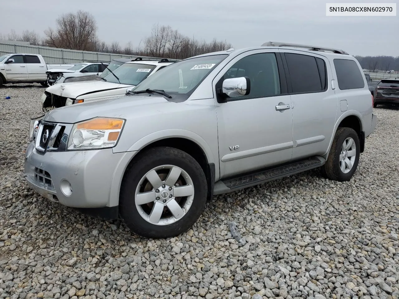 2008 Nissan Armada Se VIN: 5N1BA08CX8N602970 Lot: 81480433