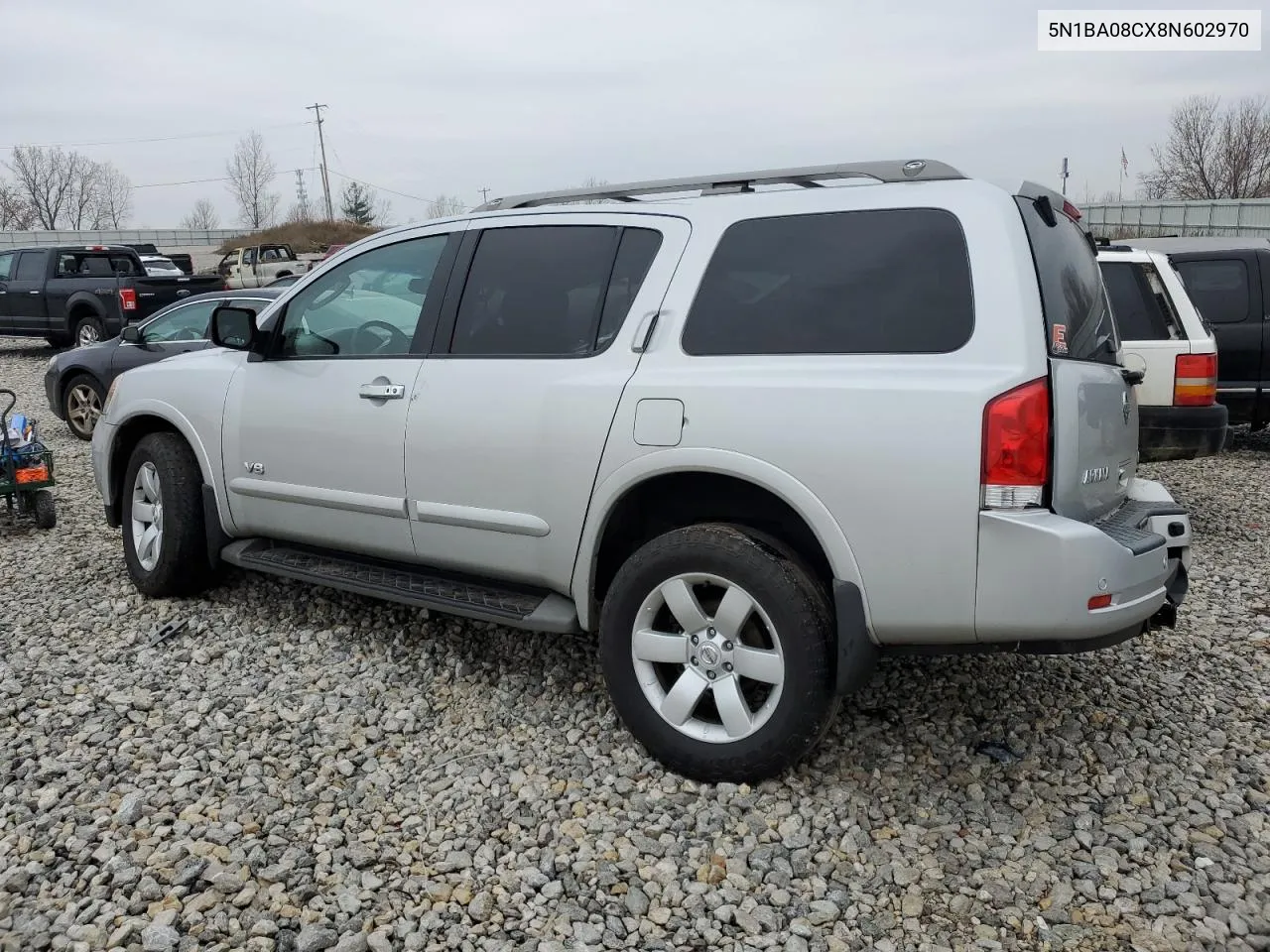 2008 Nissan Armada Se VIN: 5N1BA08CX8N602970 Lot: 81480433