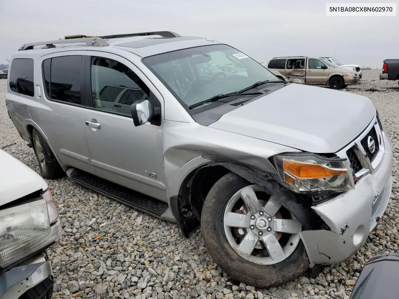 2008 Nissan Armada Se VIN: 5N1BA08CX8N602970 Lot: 81480433