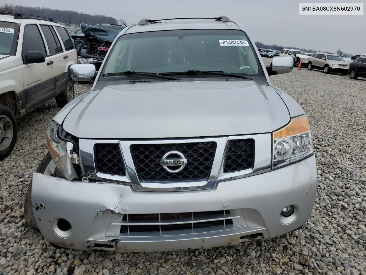 2008 Nissan Armada Se VIN: 5N1BA08CX8N602970 Lot: 81480433