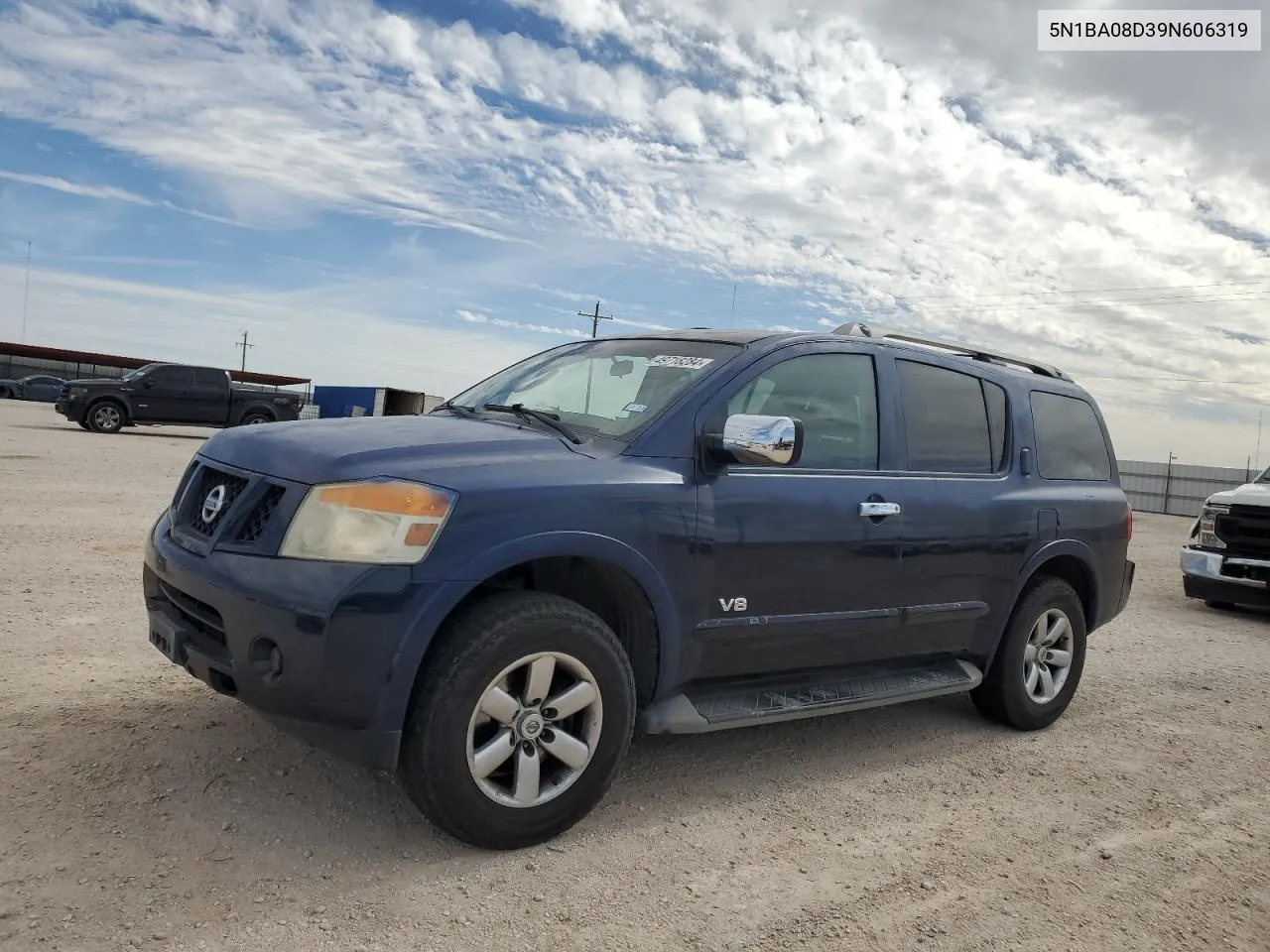 2009 Nissan Armada Se VIN: 5N1BA08D39N606319 Lot: 49718284