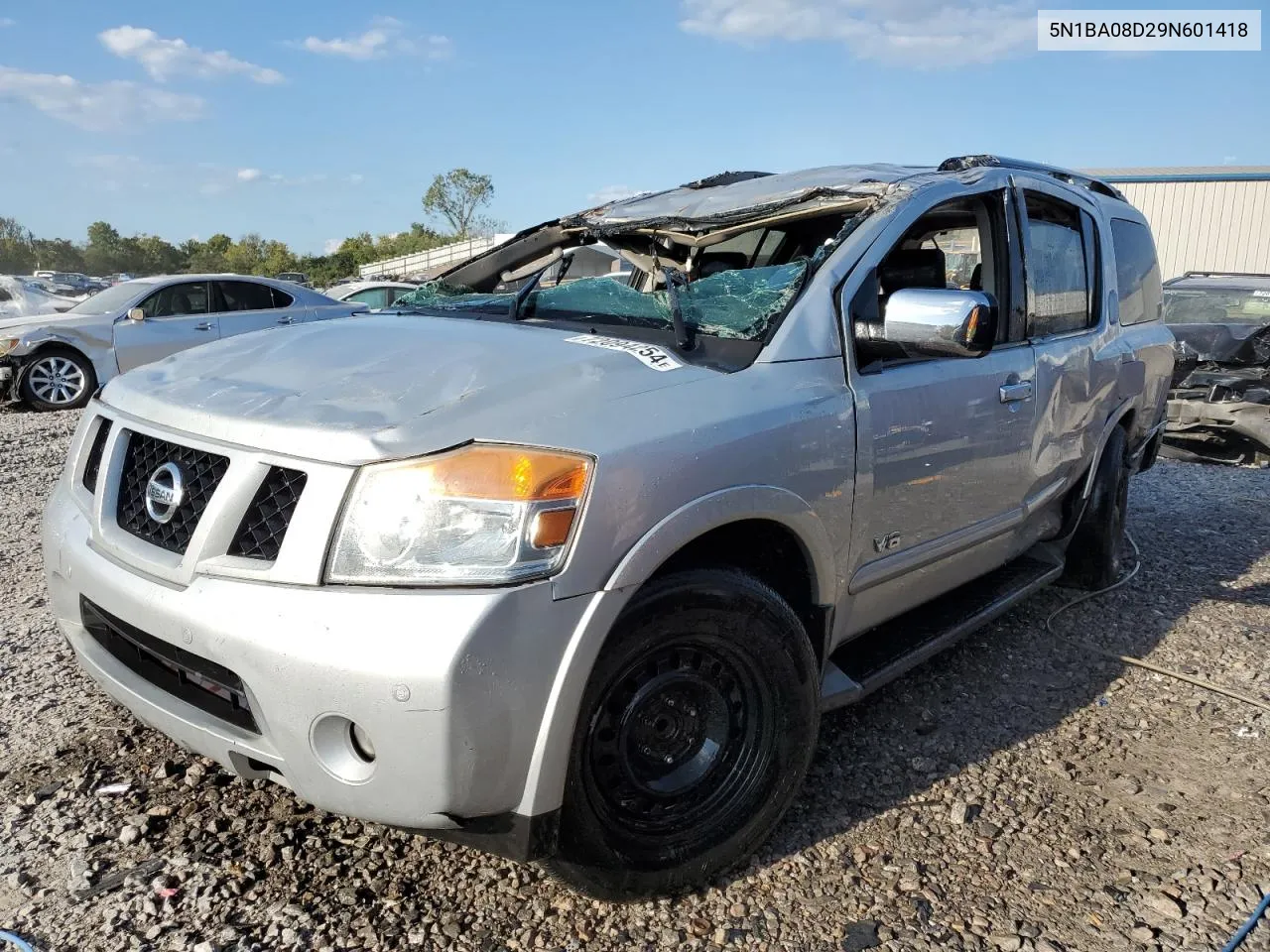 2009 Nissan Armada Se VIN: 5N1BA08D29N601418 Lot: 72094254