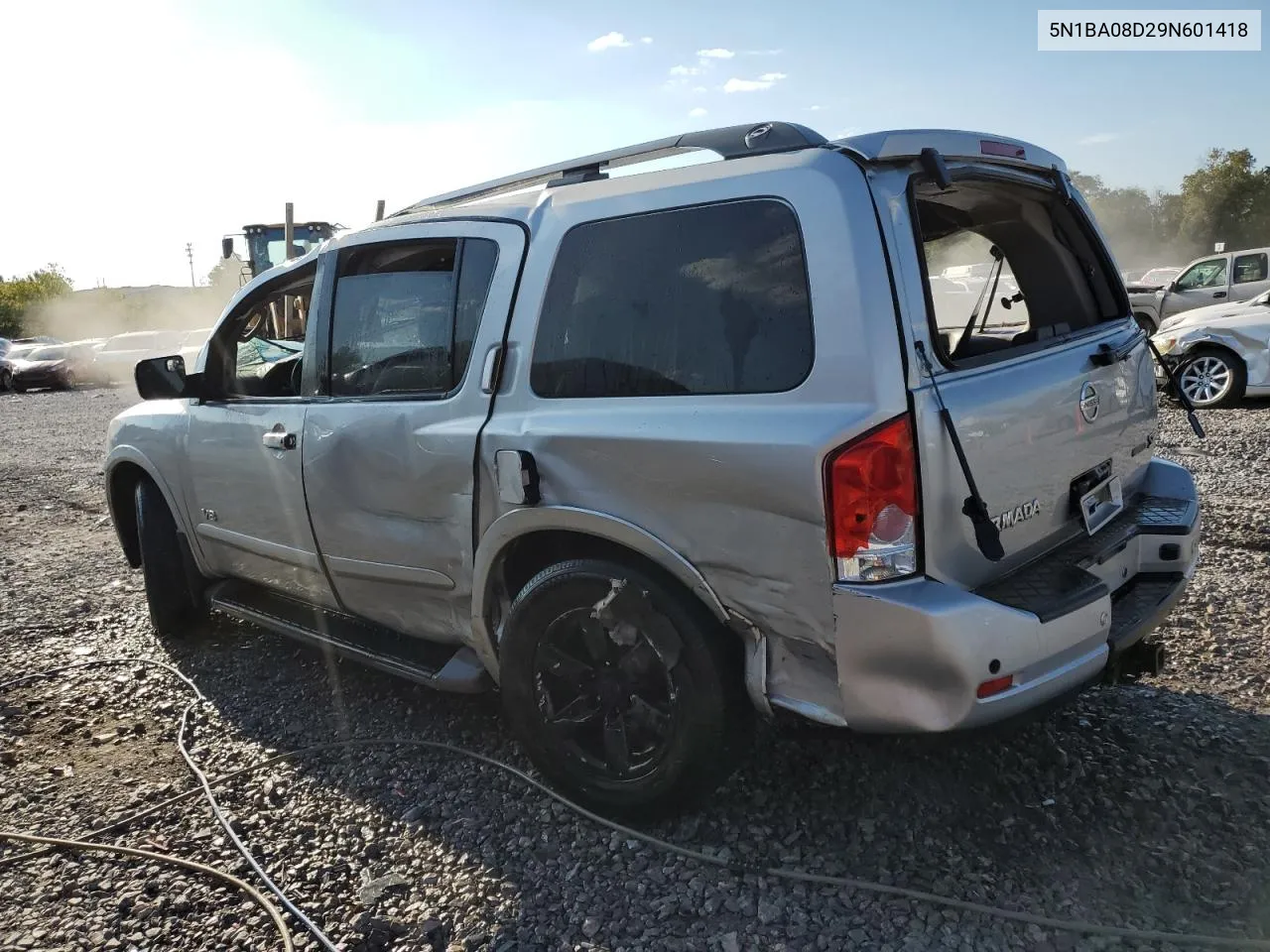 2009 Nissan Armada Se VIN: 5N1BA08D29N601418 Lot: 72094254