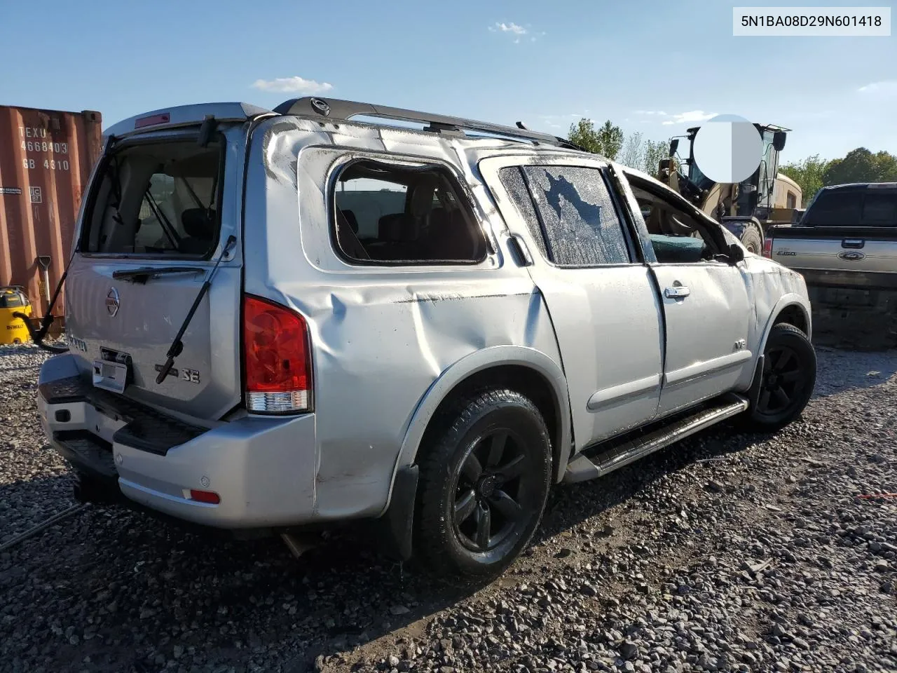 2009 Nissan Armada Se VIN: 5N1BA08D29N601418 Lot: 72094254