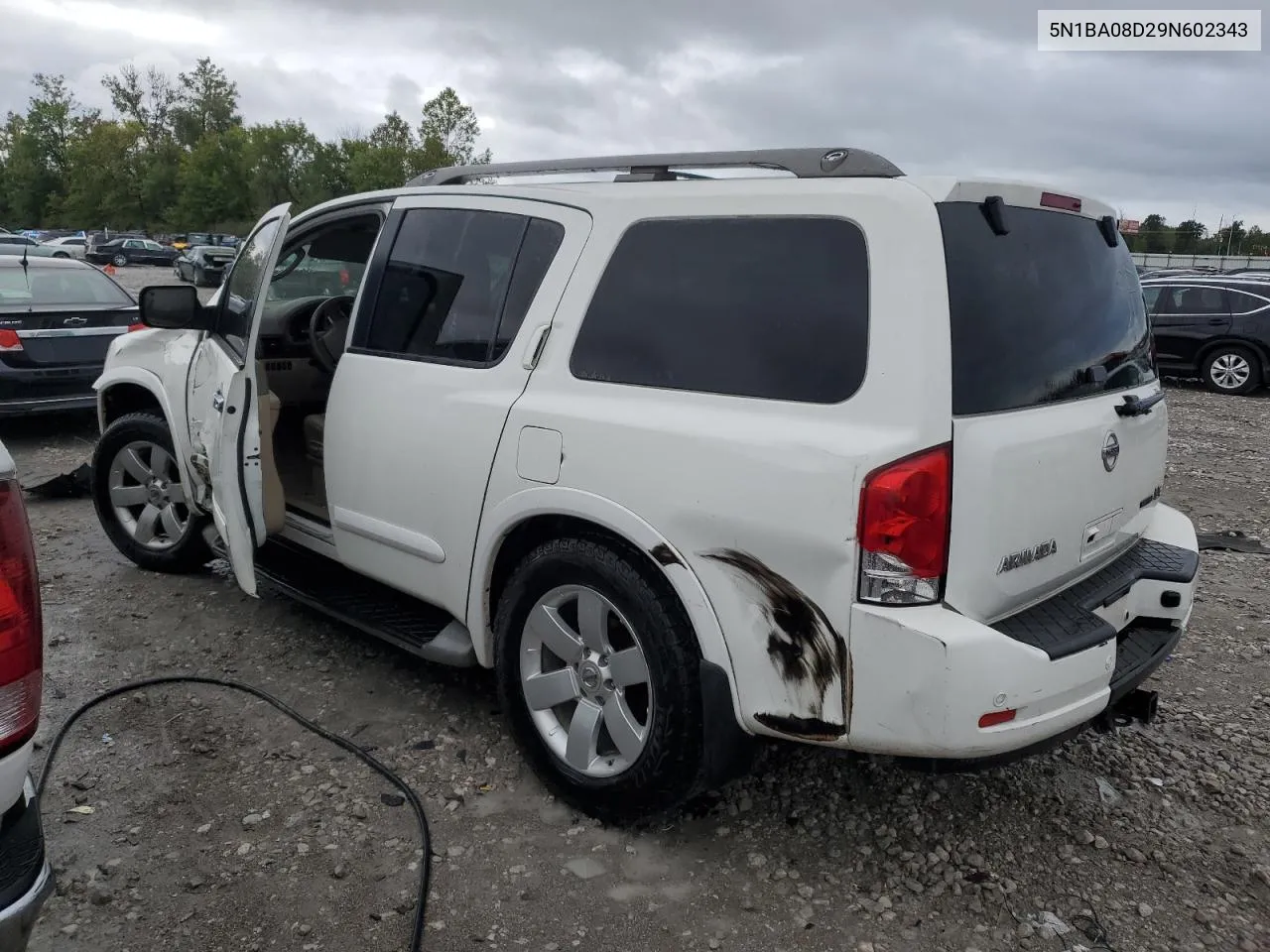 2009 Nissan Armada Se VIN: 5N1BA08D29N602343 Lot: 72568434