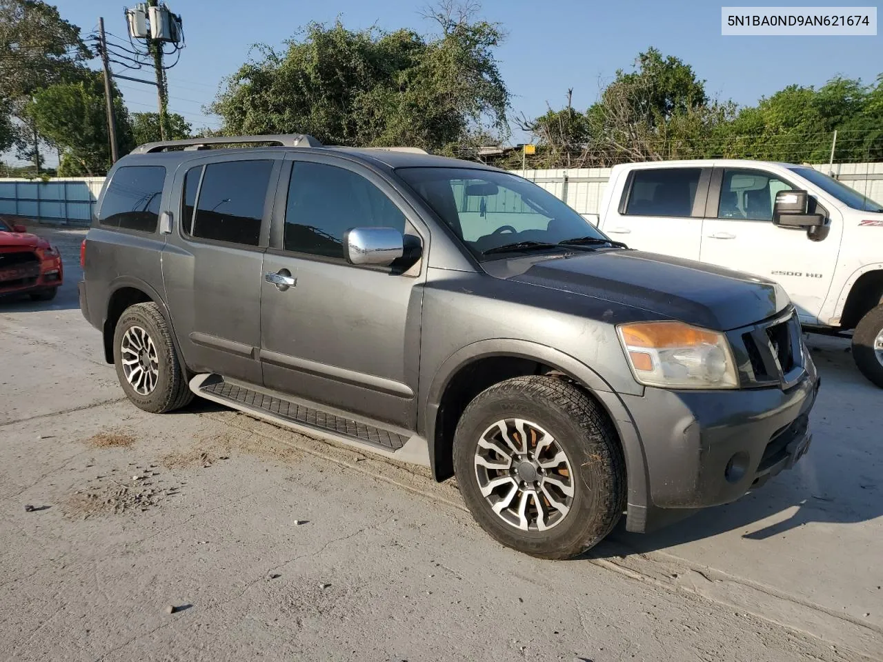 2010 Nissan Armada Se VIN: 5N1BA0ND9AN621674 Lot: 72160624