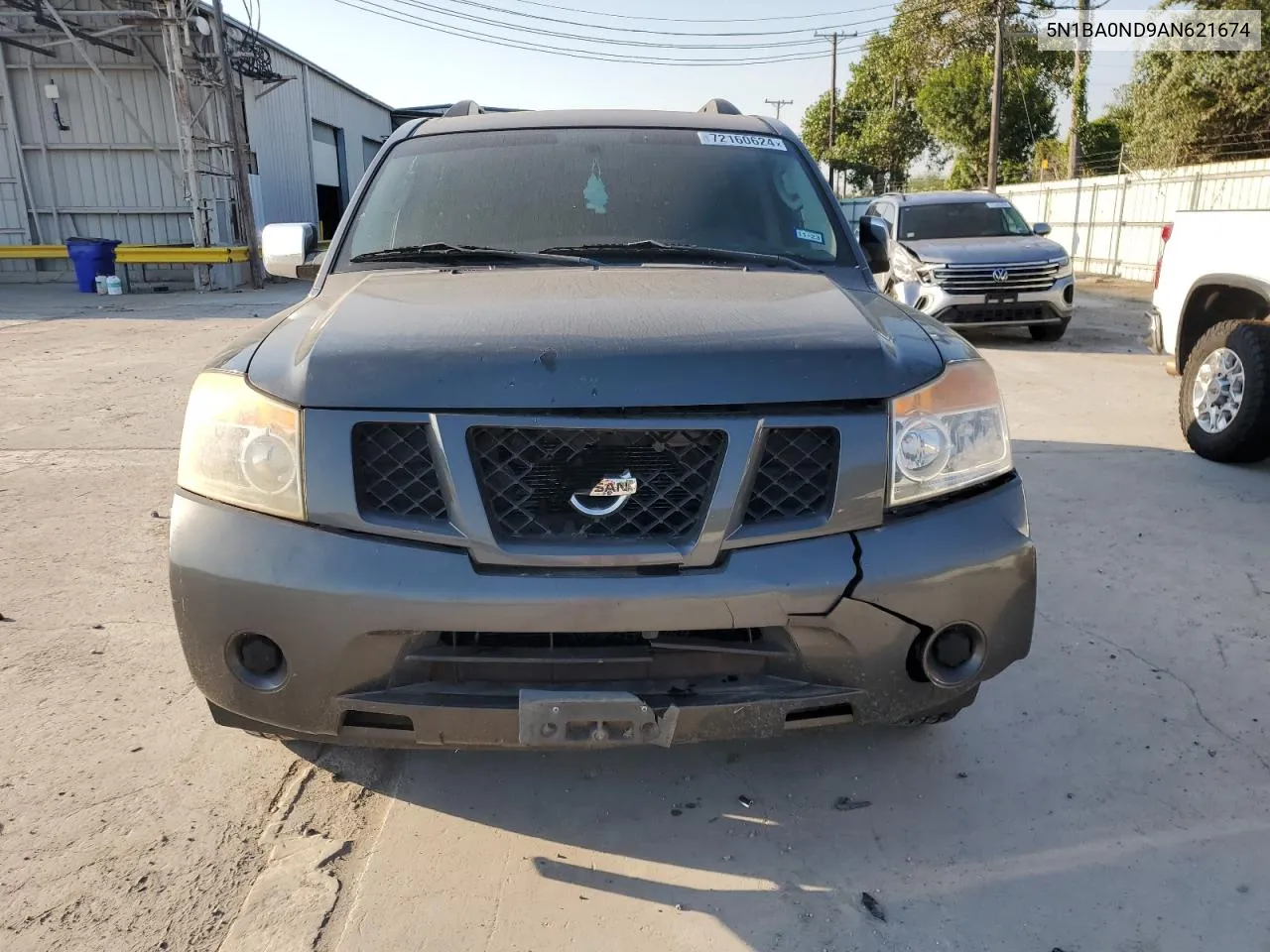 2010 Nissan Armada Se VIN: 5N1BA0ND9AN621674 Lot: 72160624