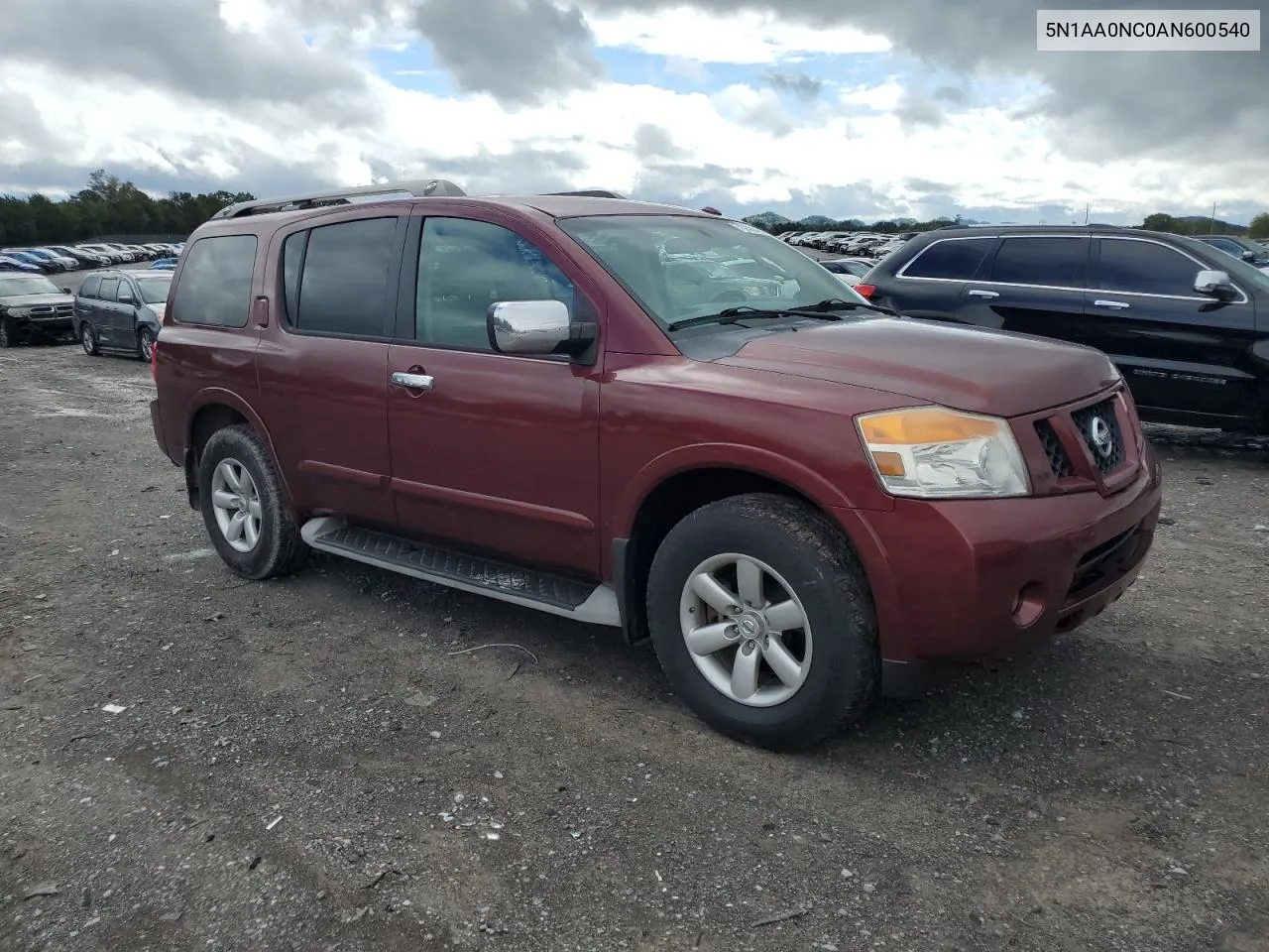 2010 Nissan Armada Se VIN: 5N1AA0NC0AN600540 Lot: 73143454