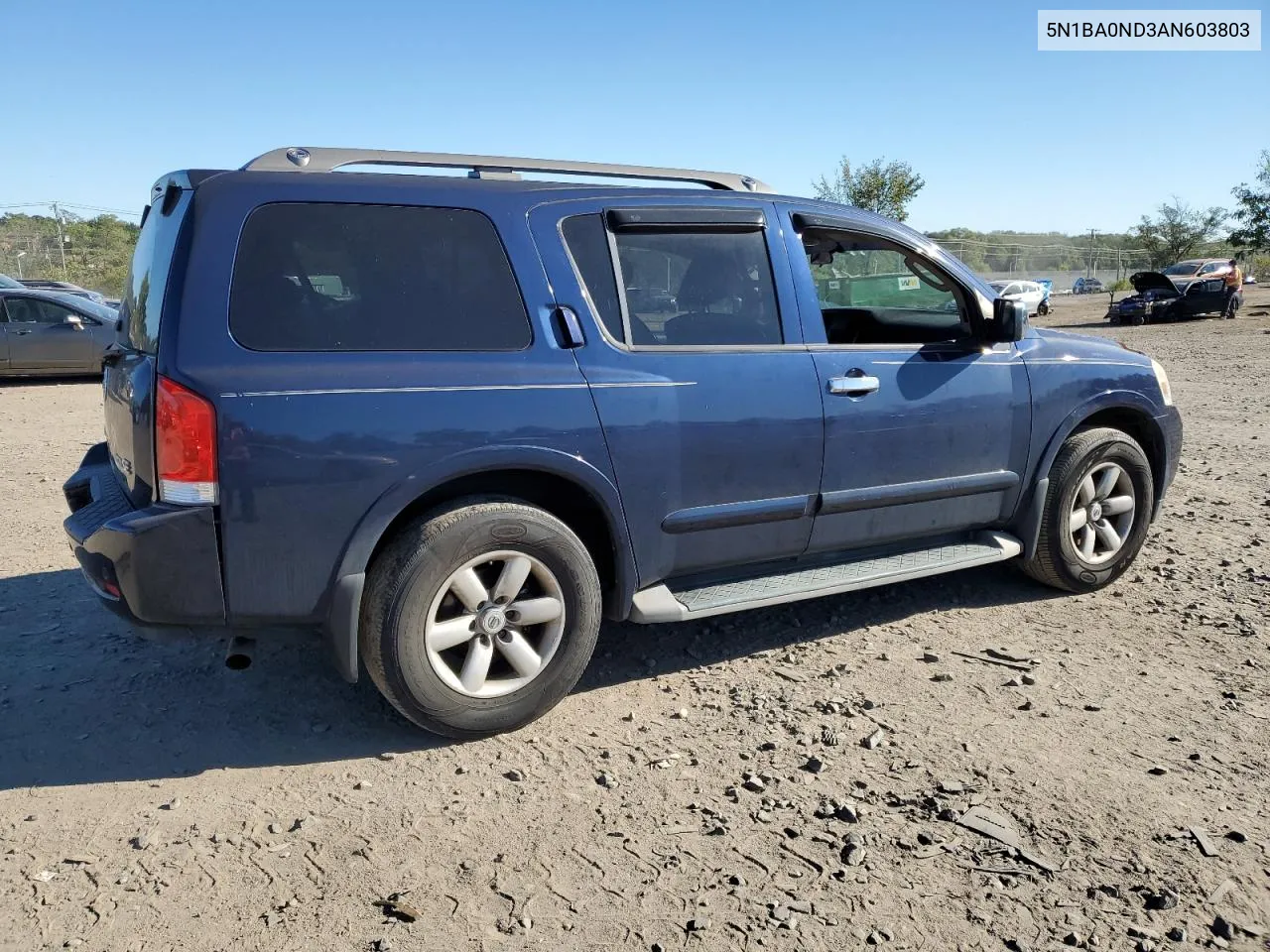 2010 Nissan Armada Se VIN: 5N1BA0ND3AN603803 Lot: 74584714