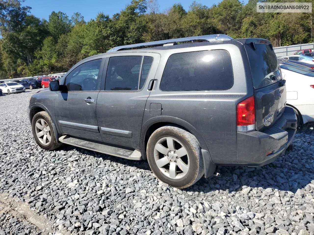 2010 Nissan Armada Se VIN: 5N1BA0ND3AN608922 Lot: 75213414