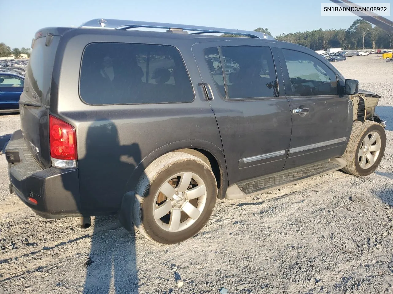 2010 Nissan Armada Se VIN: 5N1BA0ND3AN608922 Lot: 75213414