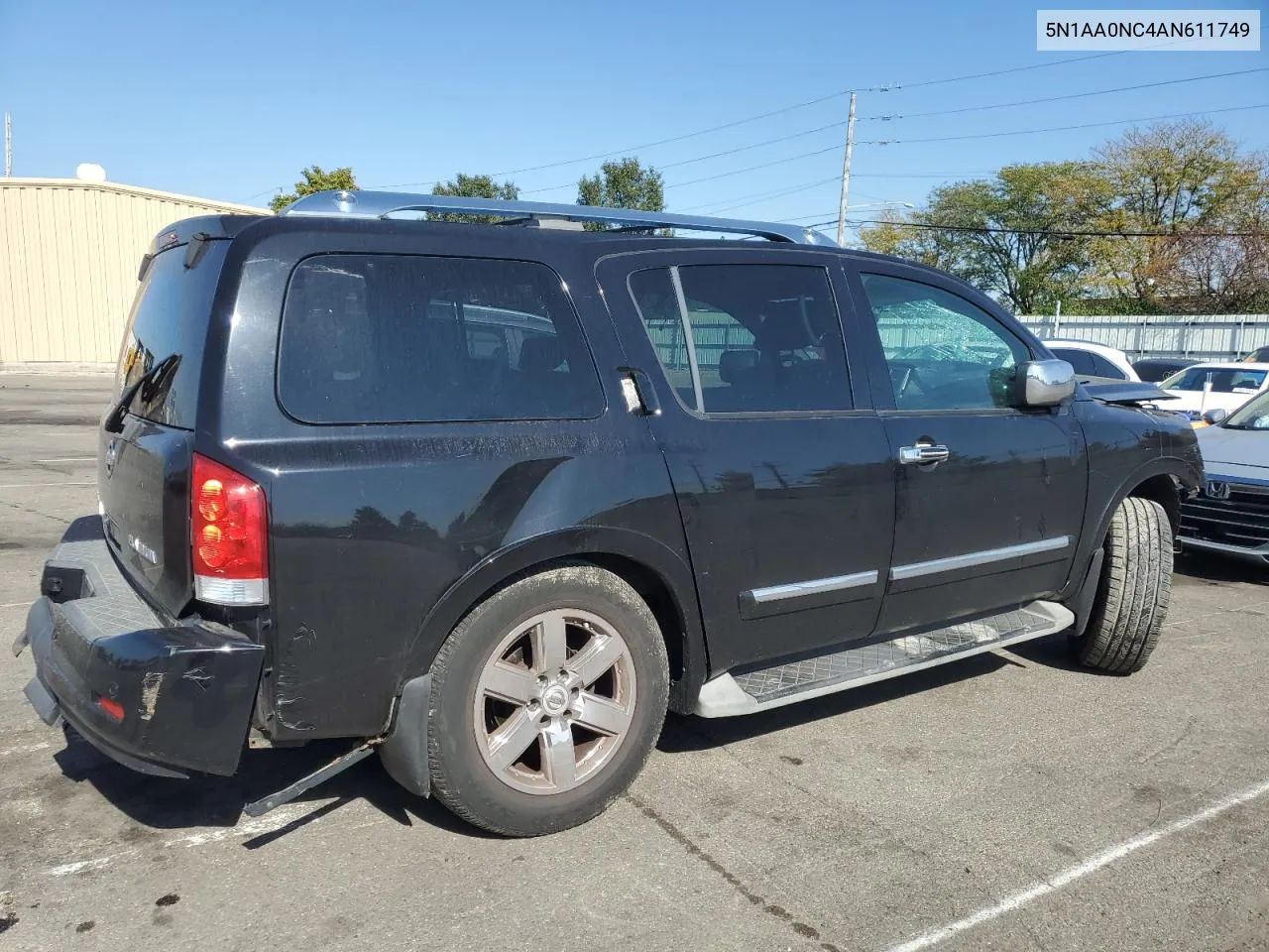 2010 Nissan Armada Se VIN: 5N1AA0NC4AN611749 Lot: 75238134