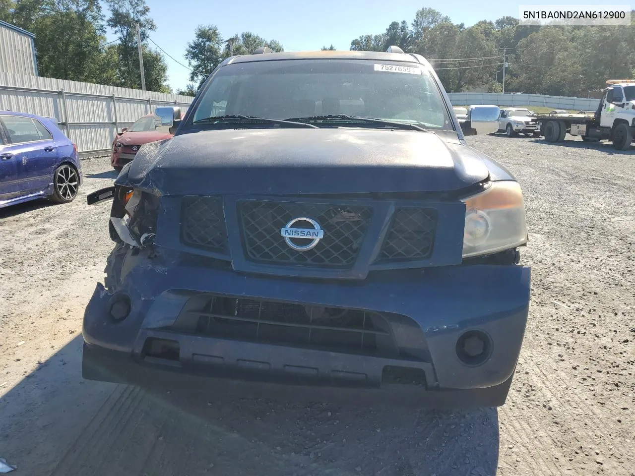 2010 Nissan Armada Se VIN: 5N1BA0ND2AN612900 Lot: 75276594