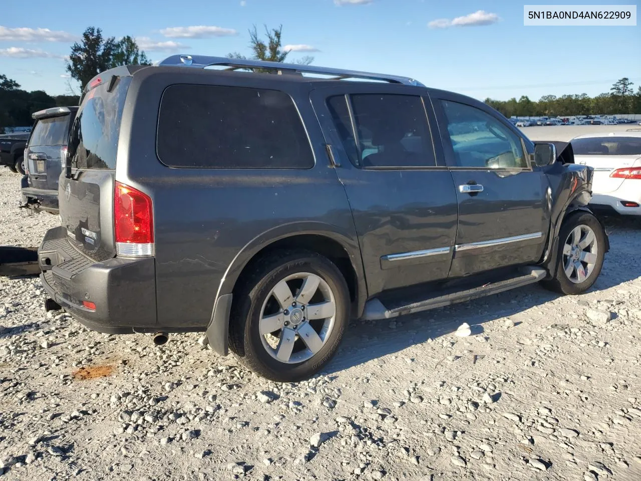 2010 Nissan Armada Se VIN: 5N1BA0ND4AN622909 Lot: 75362414