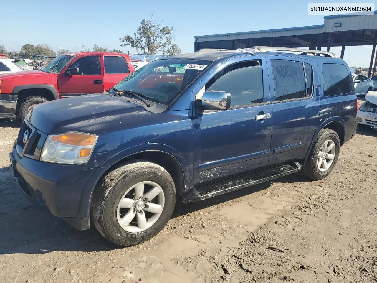 2010 Nissan Armada Se VIN: 5N1BA0NDXAN603684 Lot: 77956794