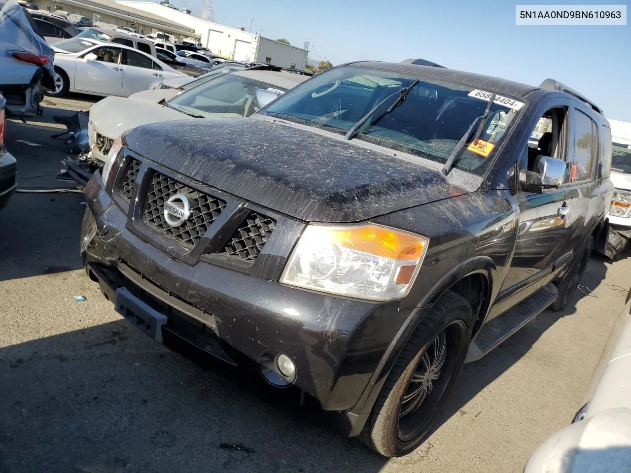 2011 Nissan Armada Sv VIN: 5N1AA0ND9BN610963 Lot: 68462394