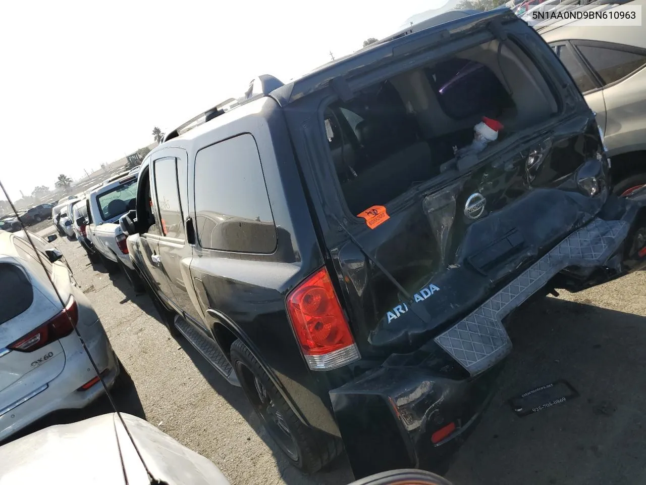 2011 Nissan Armada Sv VIN: 5N1AA0ND9BN610963 Lot: 68462394