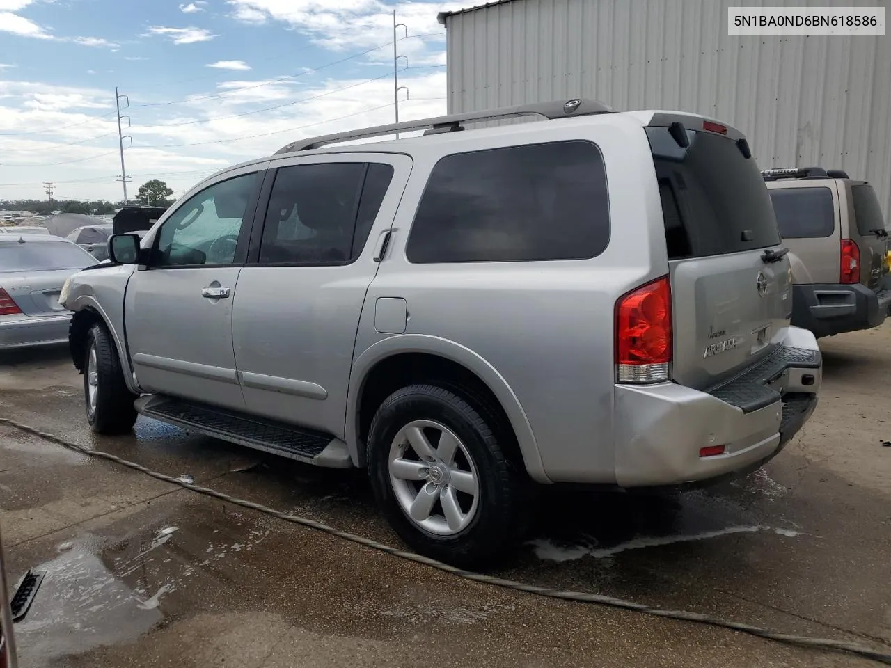 2011 Nissan Armada Sv VIN: 5N1BA0ND6BN618586 Lot: 71840584