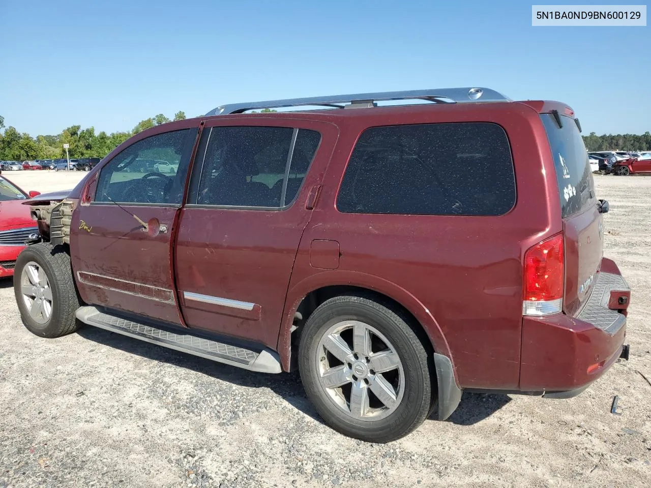 2011 Nissan Armada Sv VIN: 5N1BA0ND9BN600129 Lot: 72976004