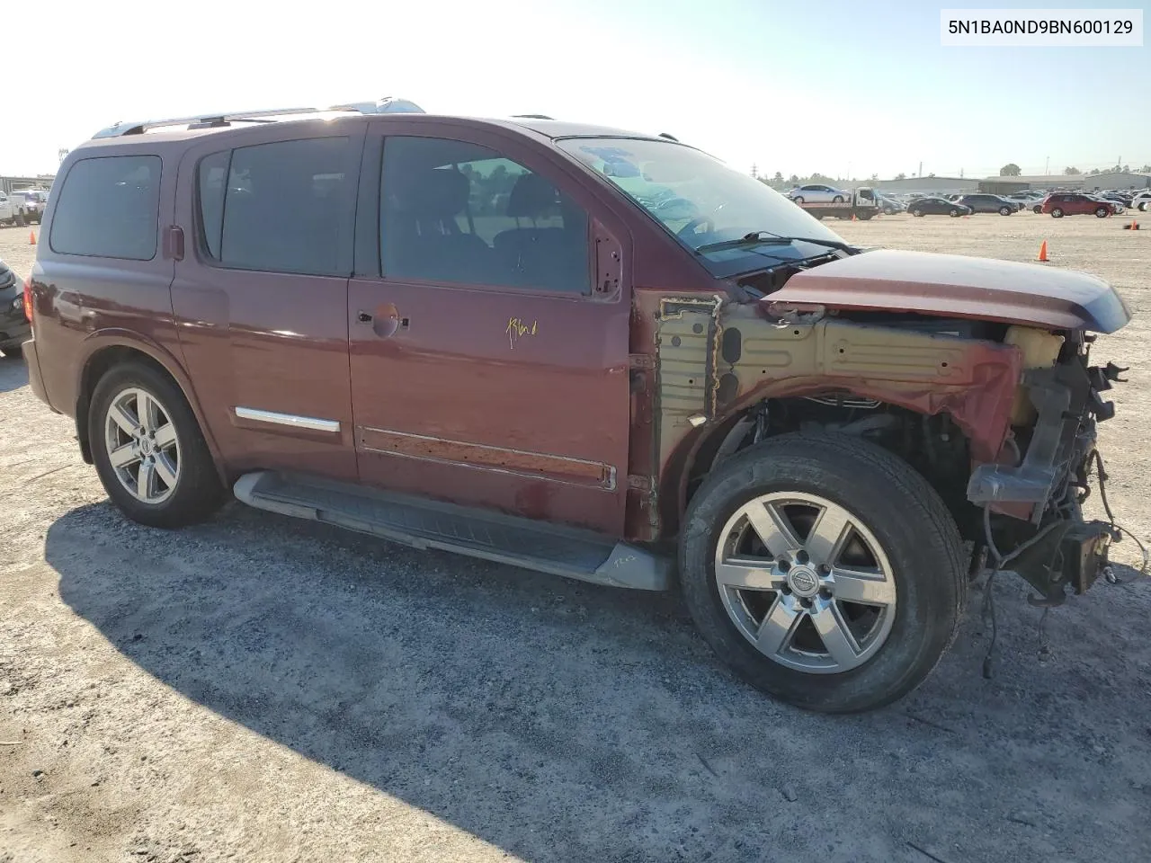 2011 Nissan Armada Sv VIN: 5N1BA0ND9BN600129 Lot: 72976004