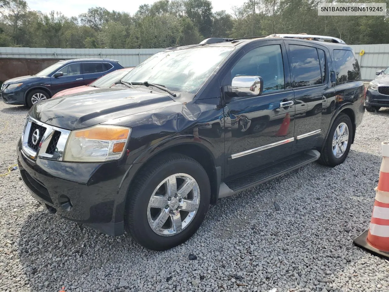 2011 Nissan Armada Platinum VIN: 5N1BA0NF5BN619245 Lot: 74610554