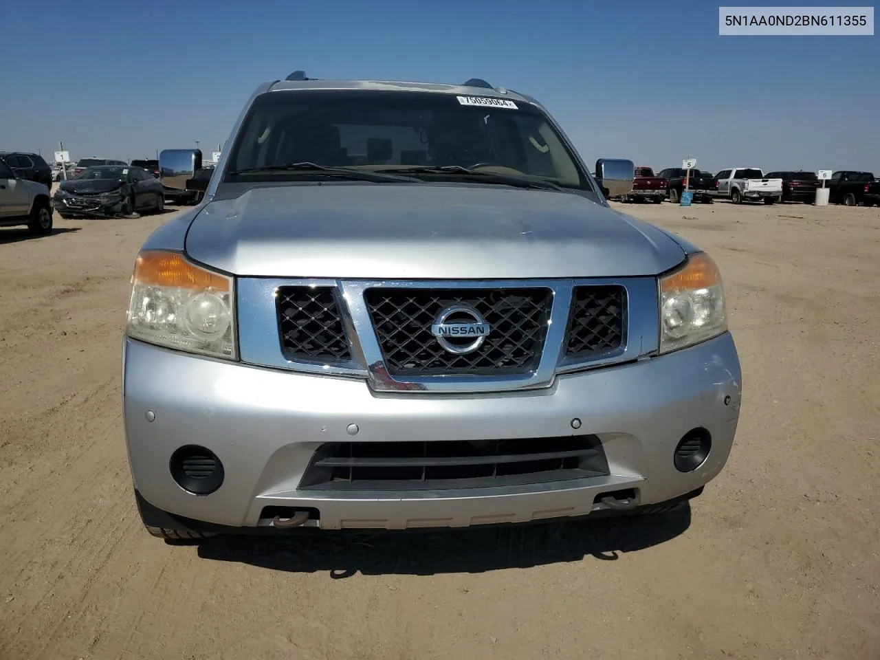 2011 Nissan Armada Sv VIN: 5N1AA0ND2BN611355 Lot: 75059064