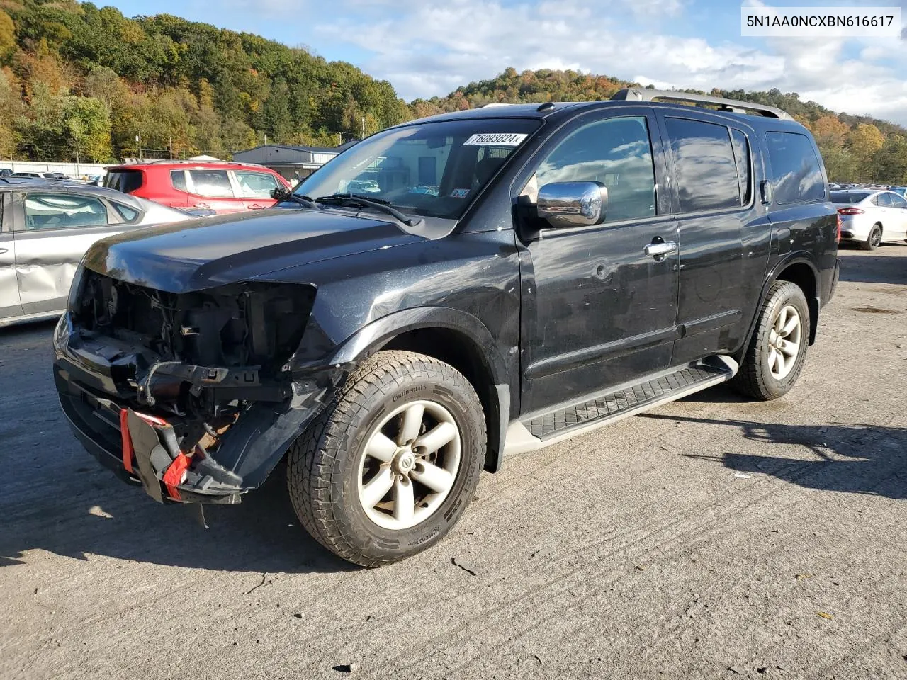 2011 Nissan Armada Sv VIN: 5N1AA0NCXBN616617 Lot: 76093824