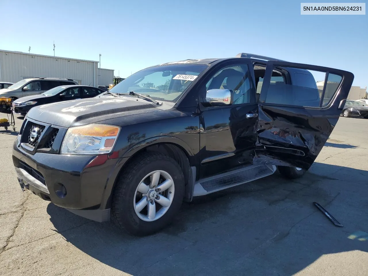 2011 Nissan Armada Sv VIN: 5N1AA0ND5BN624231 Lot: 76145374