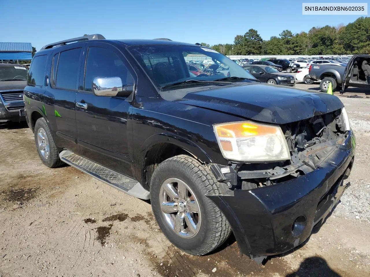 2011 Nissan Armada Sv VIN: 5N1BA0NDXBN602035 Lot: 76608914