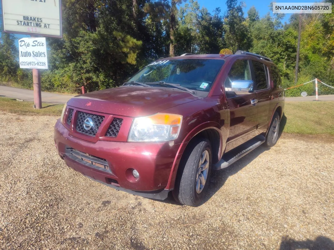 2011 Nissan Armada Sv VIN: 5N1AA0ND2BN605720 Lot: 77016574