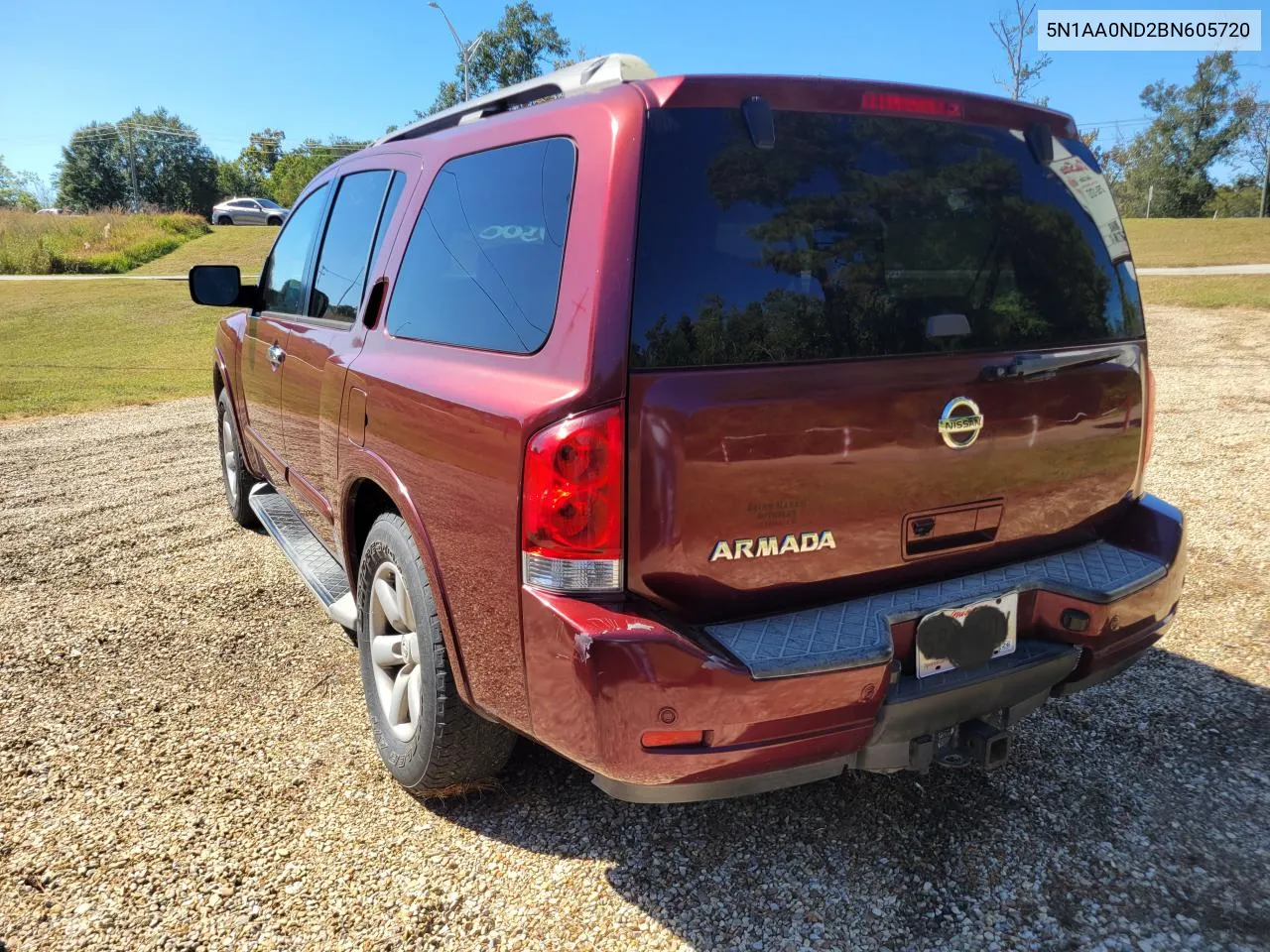 2011 Nissan Armada Sv VIN: 5N1AA0ND2BN605720 Lot: 77016574