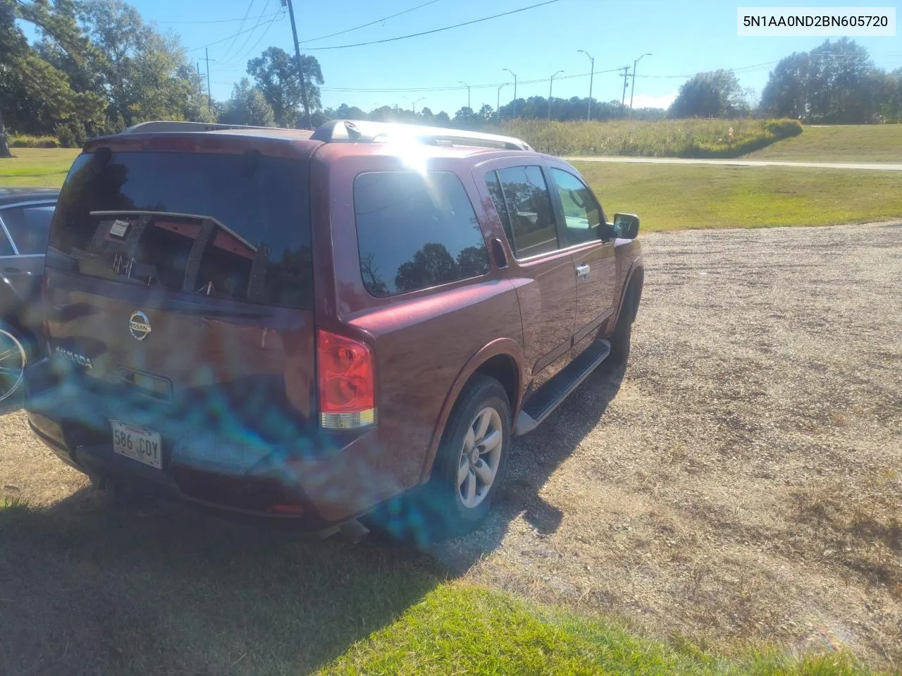 2011 Nissan Armada Sv VIN: 5N1AA0ND2BN605720 Lot: 77016574