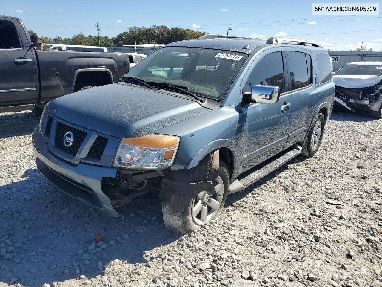 2011 Nissan Armada Sv VIN: 5N1AA0ND3BN605709 Lot: 77182714