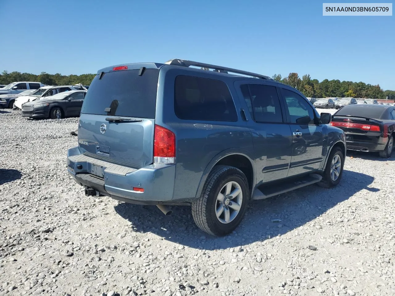 2011 Nissan Armada Sv VIN: 5N1AA0ND3BN605709 Lot: 77182714