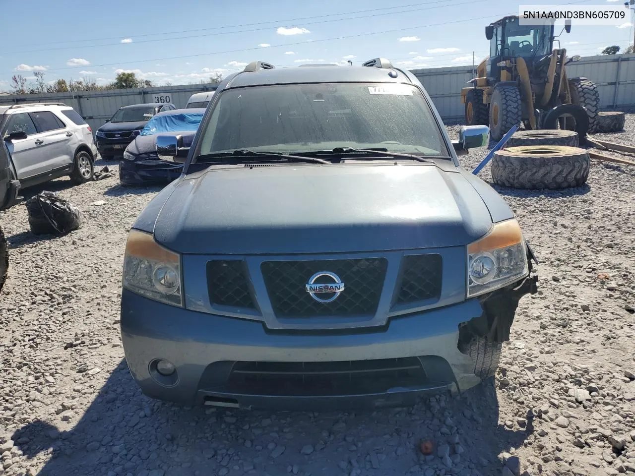 2011 Nissan Armada Sv VIN: 5N1AA0ND3BN605709 Lot: 77182714